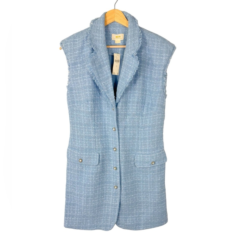 Maeve Sleeveless Tweed Blazer Mini Dress 10 - Picture 5 of 11